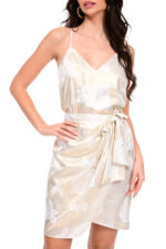 μεταλλιζέ τοπ με τριαντάφυλλα καλοκαιρινό we coss