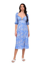 μίντι φόρεμα για γάμο βάπτιση έξοδο γαλάζιο we coss