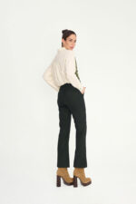 εκρού πουκάμισο γυναικείο μακρυμάνικο με πράσινο μοτίβο