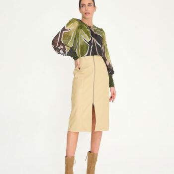 πράσινη μπλούζα γυναικεία ελαστική με μακρύ μανίκι