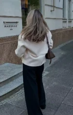 τζάκετ με κρόσια εκρού λούμινα