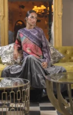 όβερσάιζ πουλόβερ γυναικείο απαλό στην υφή εμπριμέ με στρας