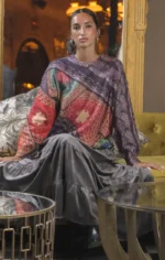 όβερσάιζ πουλόβερ γυναικείο απαλό στην υφή εμπριμέ με στρας