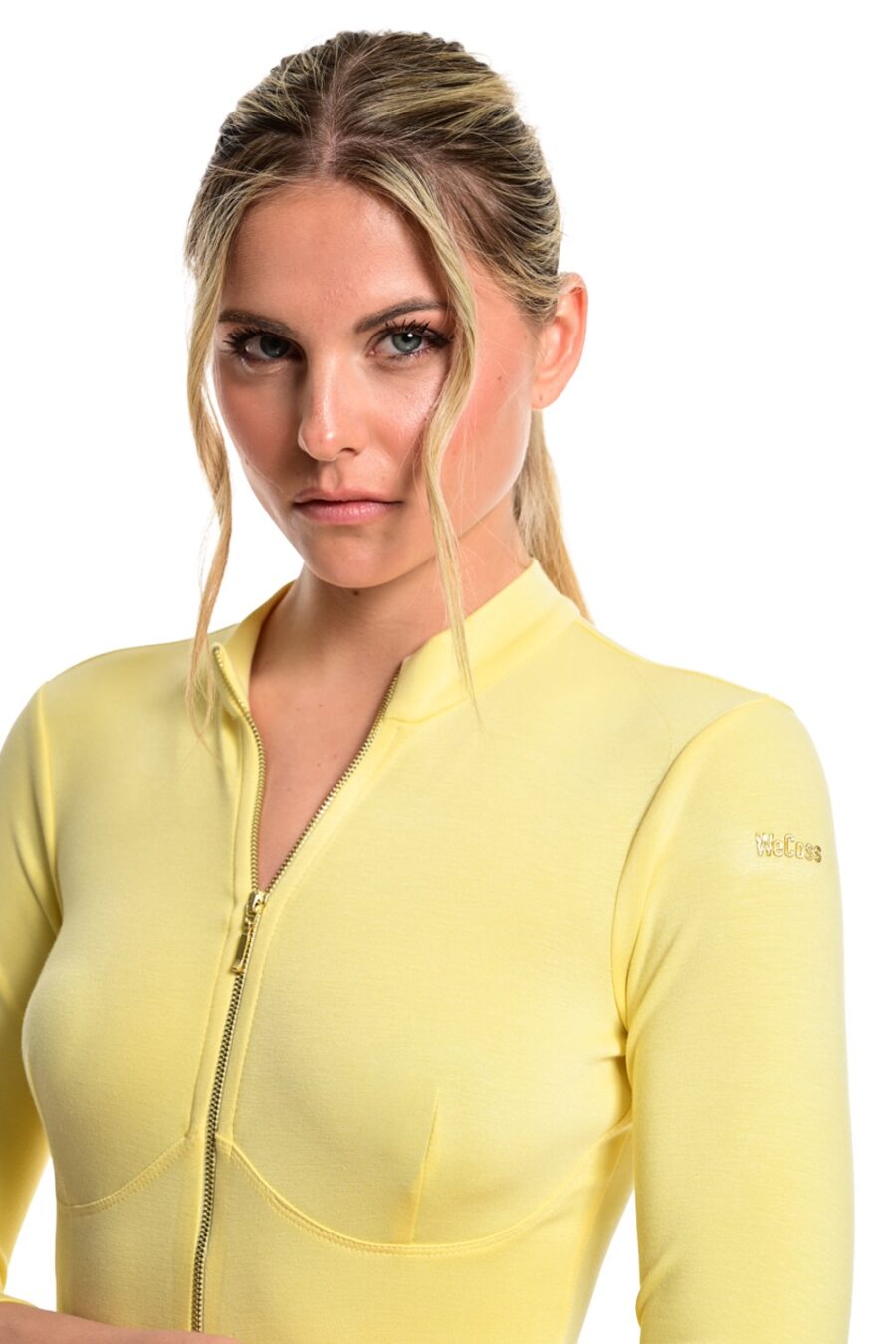 we coss κορμάκι κίτρινο με φερμουάρ