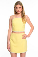 we coss φούστα σορτς σιέλ με πέρλες