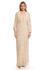 κιμονό για γάμο βάπτιση χρυσό με παγιέτες και ζώνη στη μέση