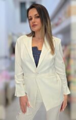 λευκό σακάκι γυναικείο we coss