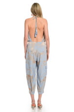 ολόσωμη φόρμα βραδινή we coss γαλάζια με άλτερ λαιμόκοψη