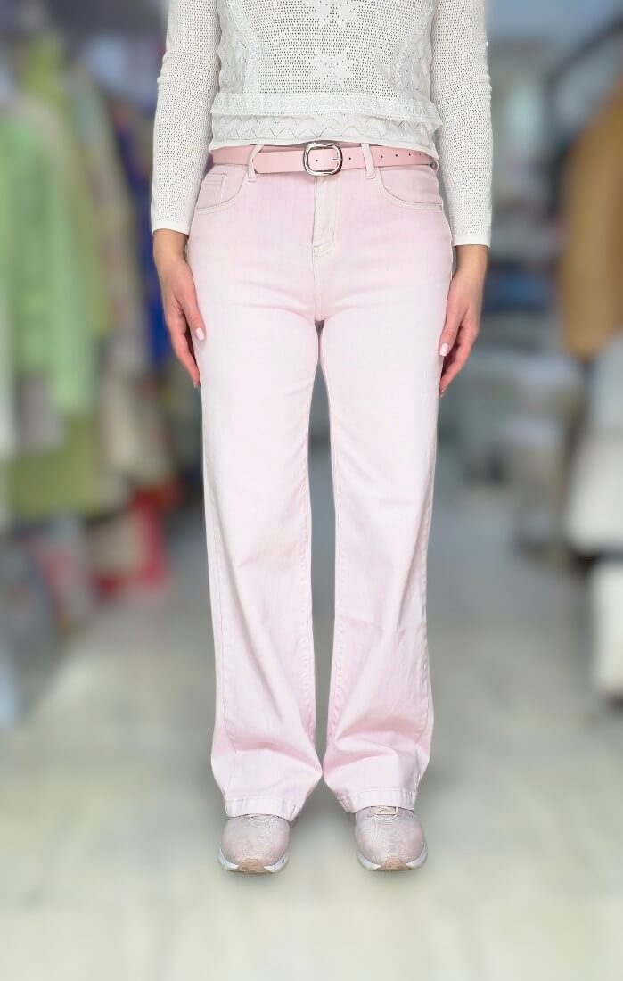 ροζ τζιν παντελόνι γυναικείο βαμβακερό